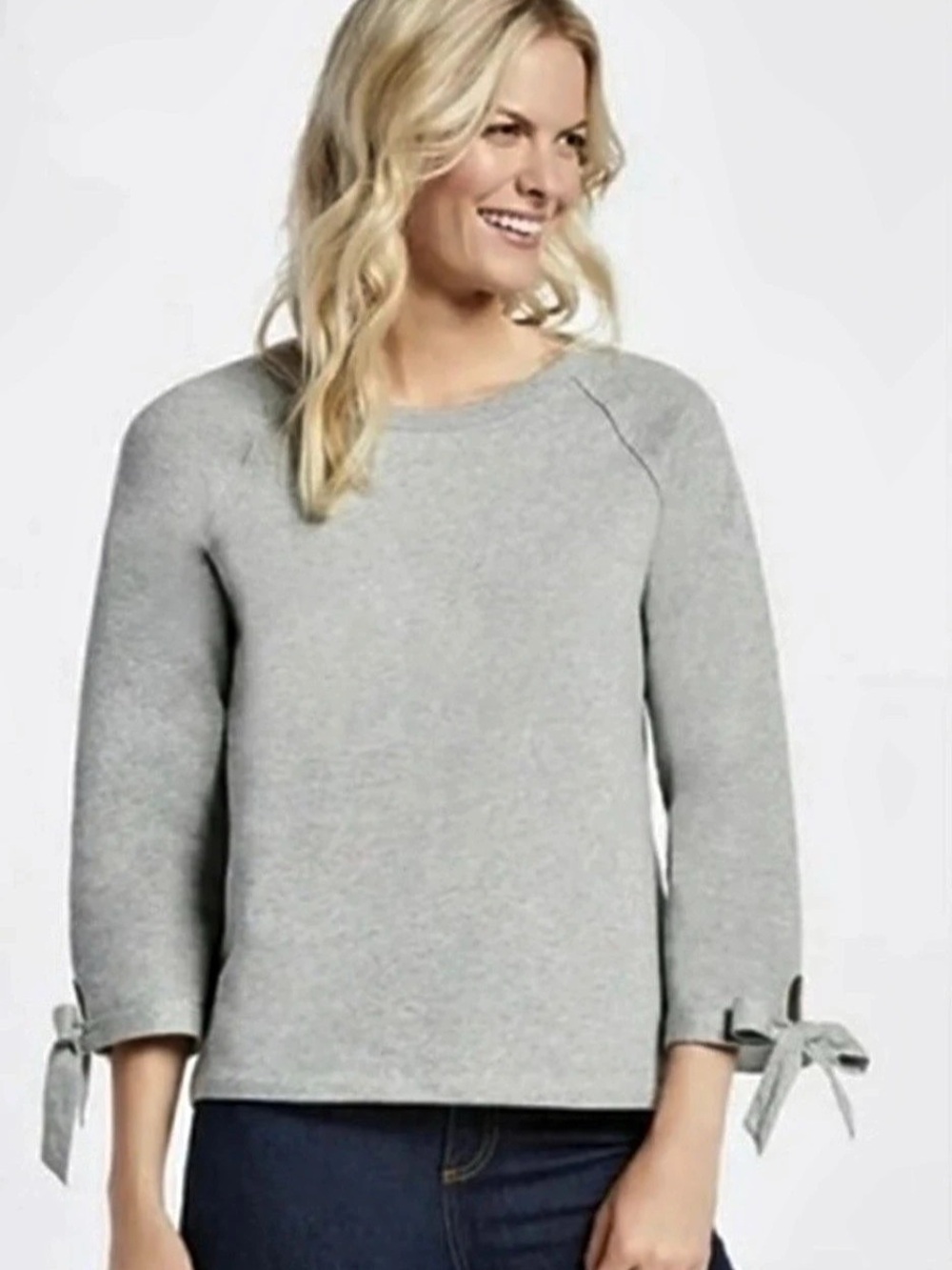 Draper James 3/4 Tie Sleeves Sweatshirt